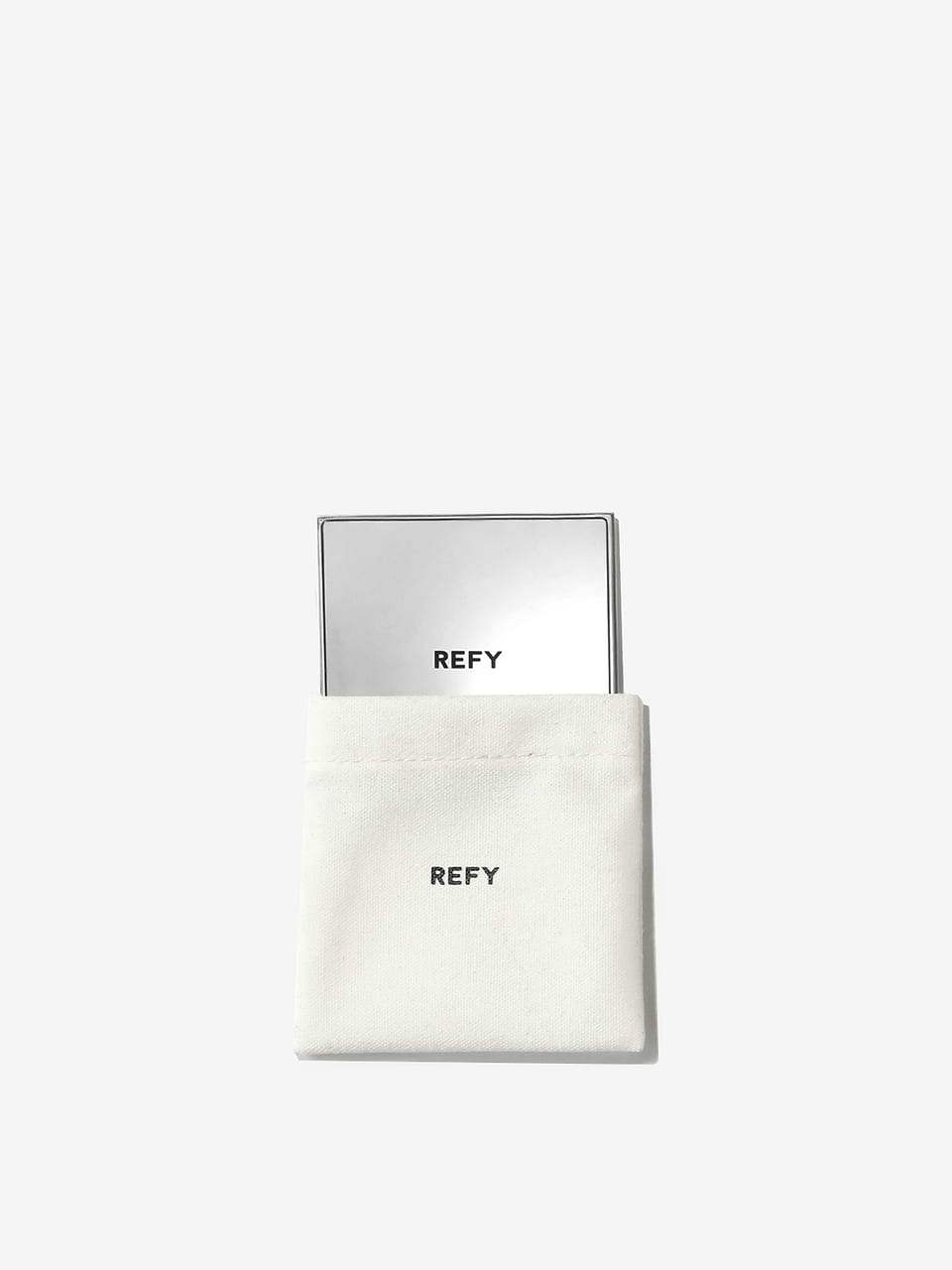 FRONT IMAGE OF COMPACT MIRROR WITH DUSTBAG