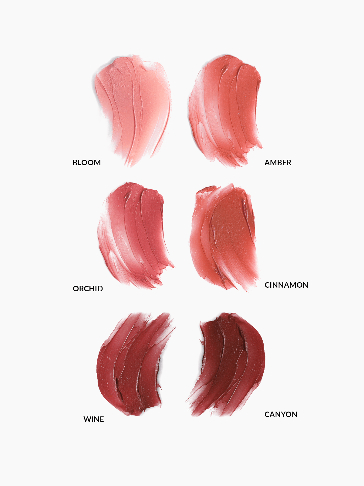 REFY LIP BLUSH TEXTURED SHADE SWATCHES