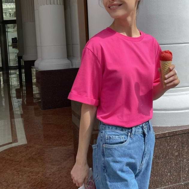 &quot;Lucie&quot; Cotton T-Shirt