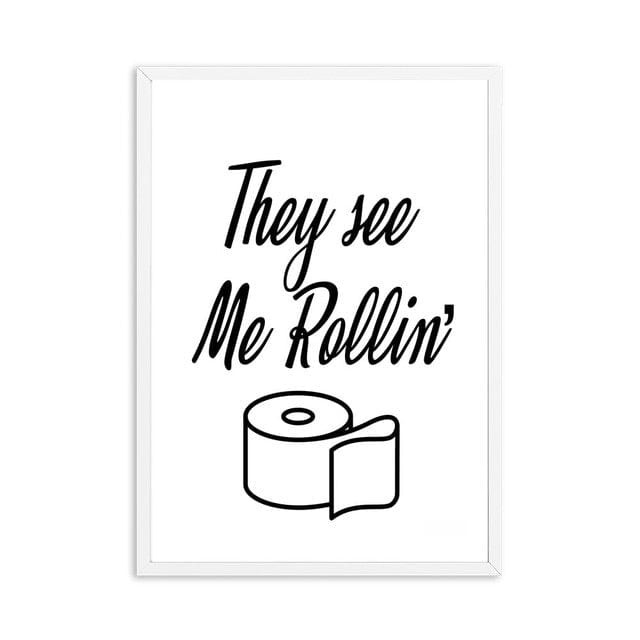 Canvas Paintings Bathroom Rules