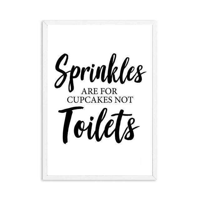 Canvas Paintings Bathroom Rules