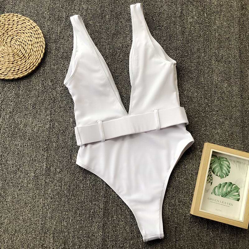 One Piece Swimsuit-High Waist