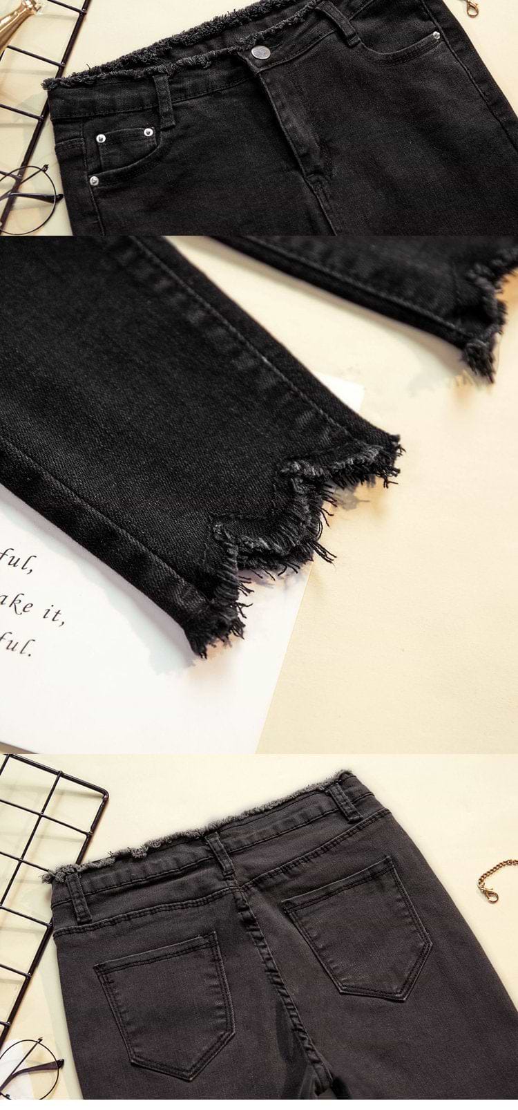 High Waist Skinny Pencil Denim