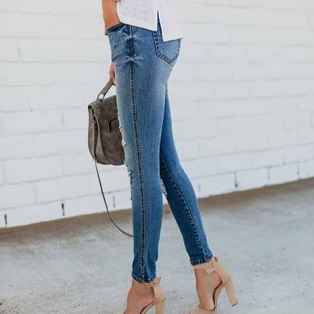 Stretch Skinny High Waist Denim