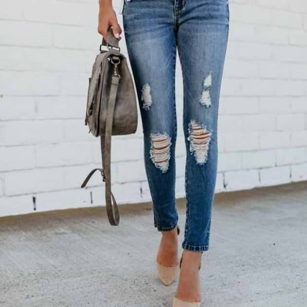 Stretch Skinny High Waist Denim