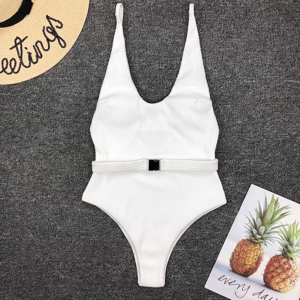 Backless High Cut One Pieces swimsuit