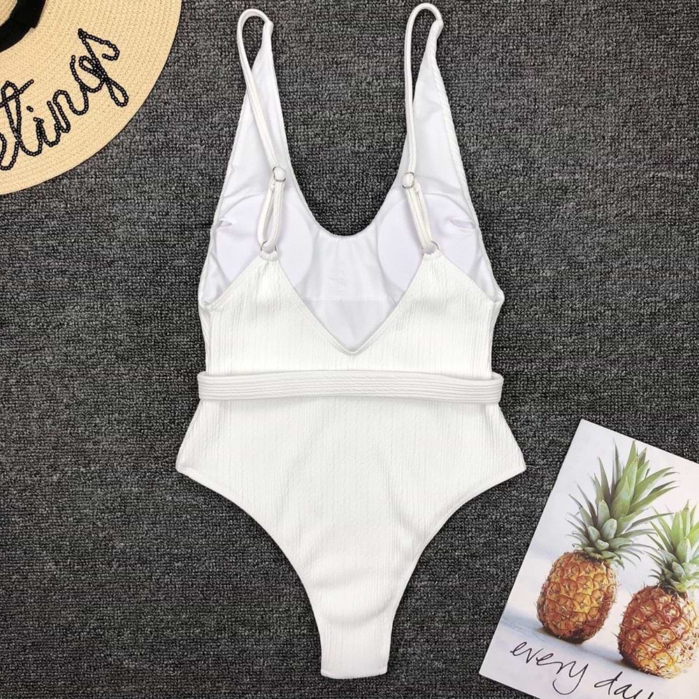 Backless High Cut One Pieces swimsuit