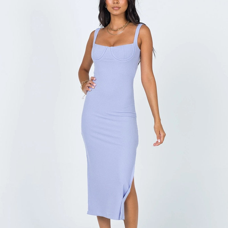 "Jemma" Sleeveless Midi Dress