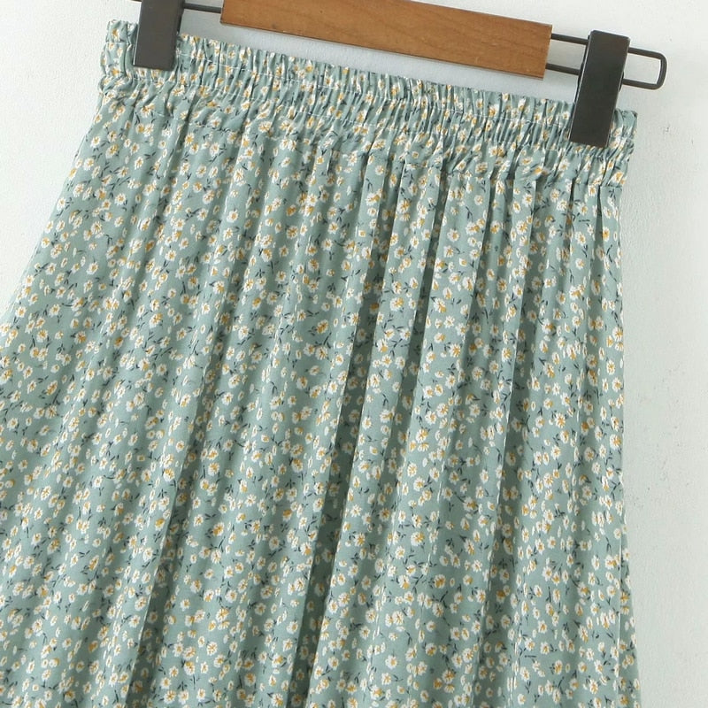 "ONLY" A-line High Waist Floral Print skirt