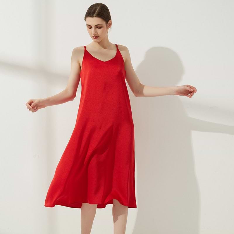 &quot;KIKA&quot; Satin Dresses V-Neck