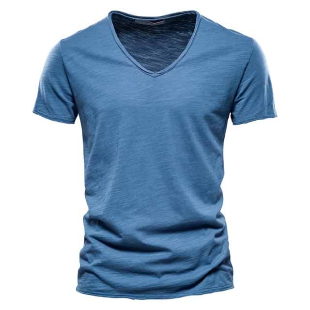 &quot;MOR&quot; V-neck T-shirt