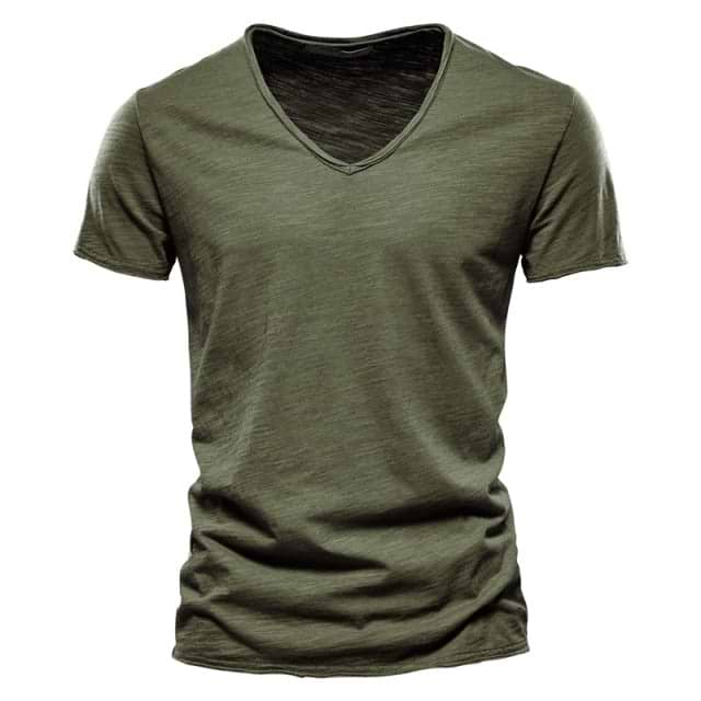 &quot;MOR&quot; V-neck T-shirt