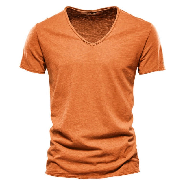 "MOR" V-neck T-shirt