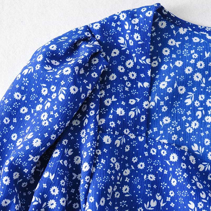 Split Midi Dresses with Floral Print