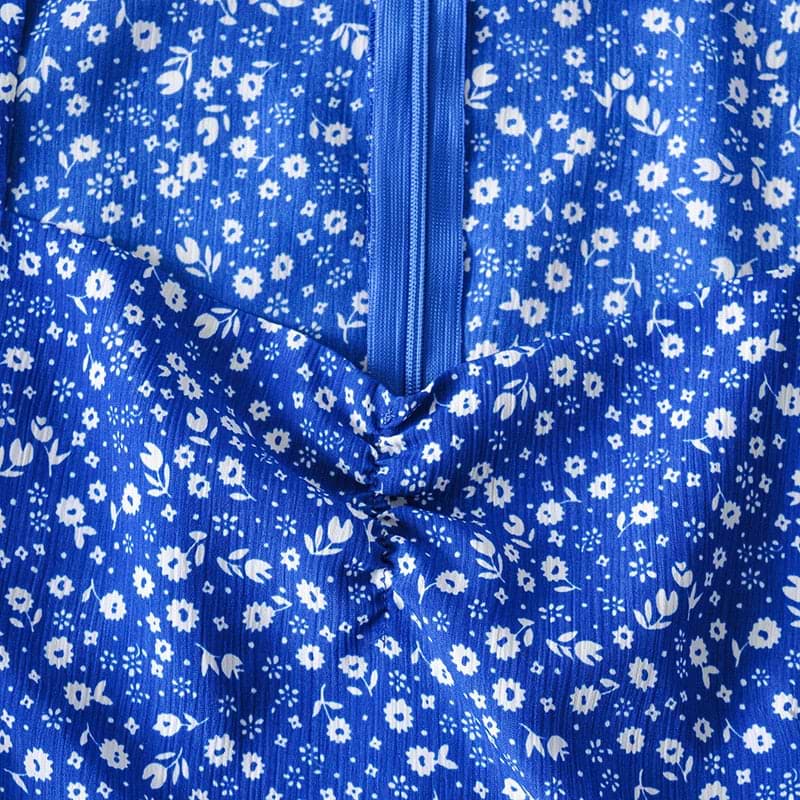 Split Midi Dresses with Floral Print