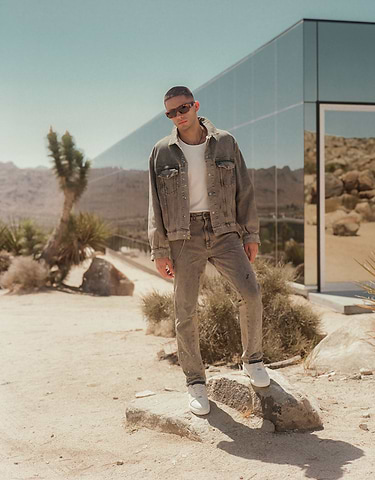Double denim outfit for men