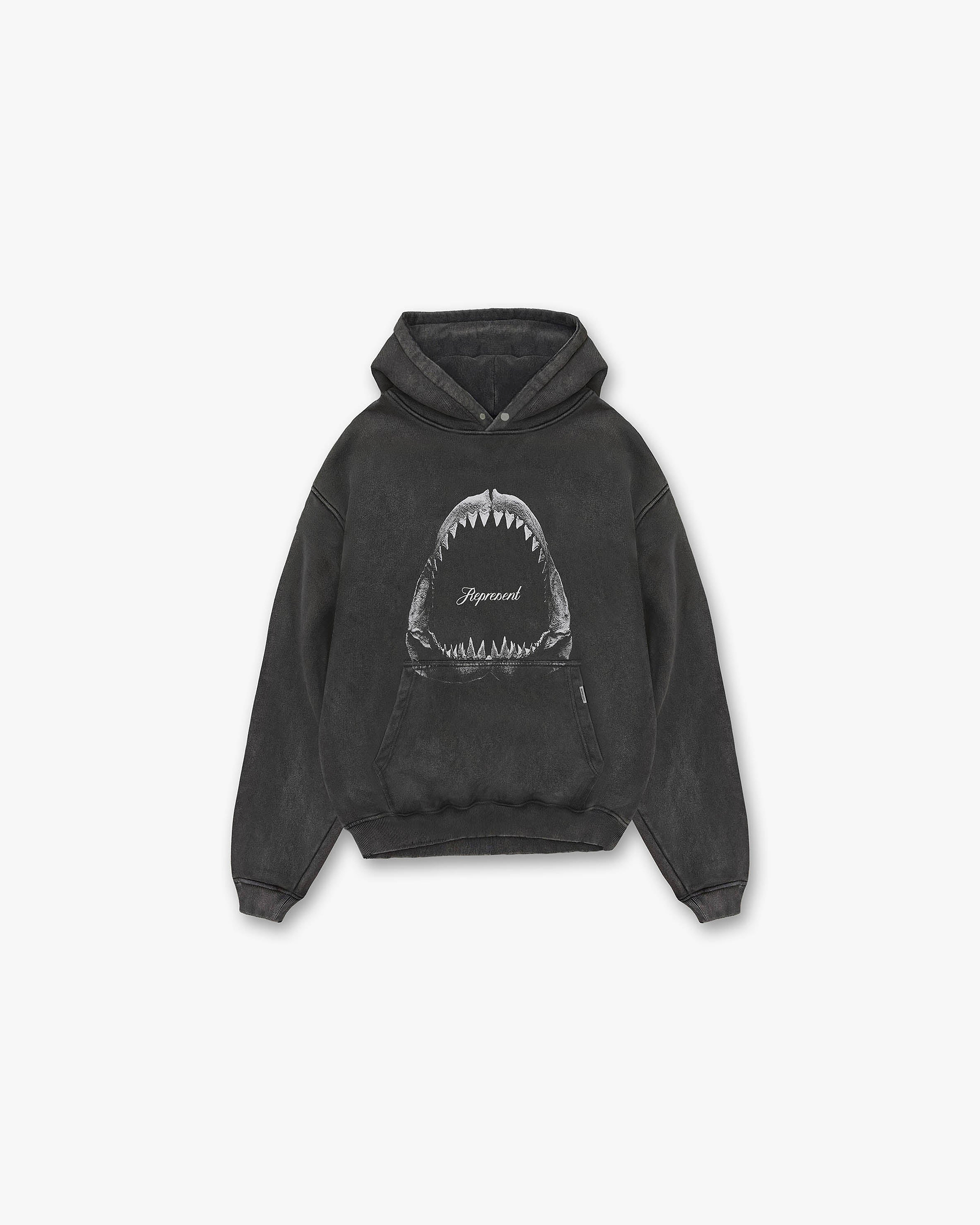 Shark Jaws Hoodie | Vintage Grey Hoodies SS23 | Represent Clo