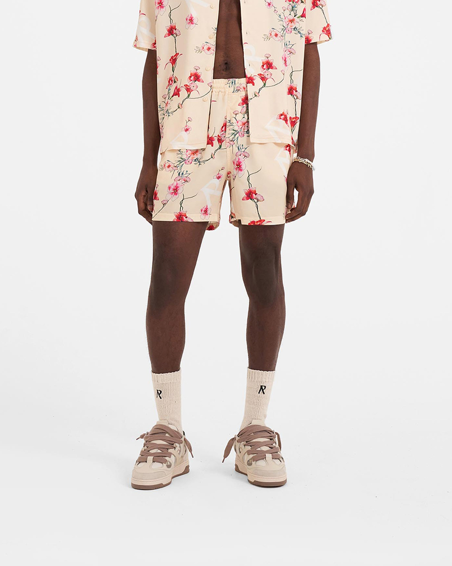 Floral Shorts - Cream