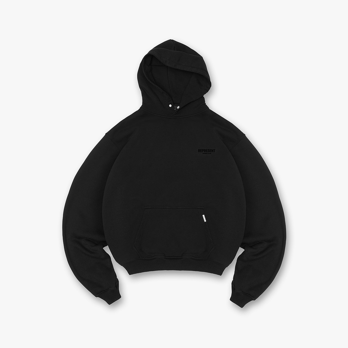 Represent Owners' Club Flocked Hoodie | Black | REPRESENT