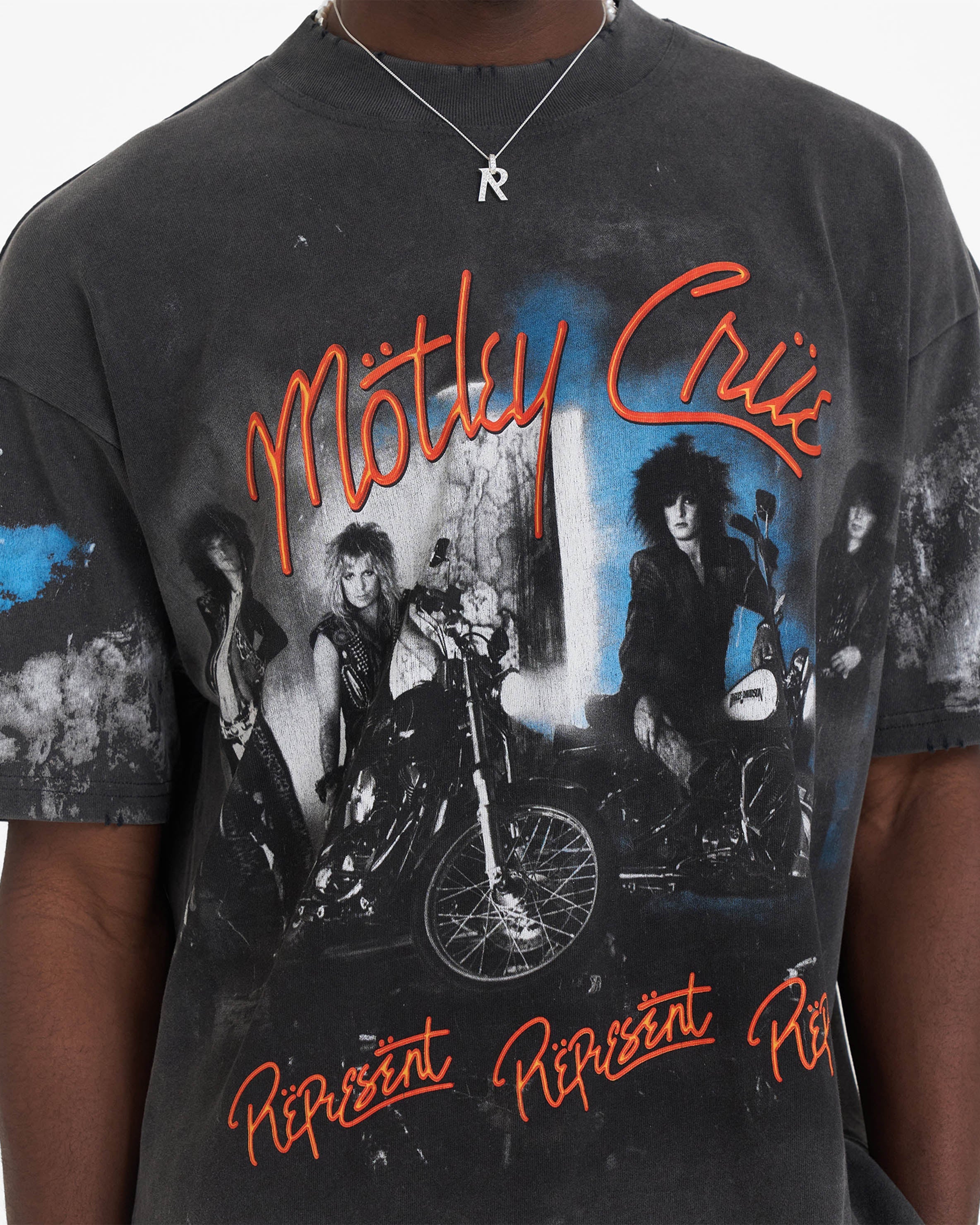 Represent x Mötley Crüe Bad Boys T-Shirt - Vintage Grey