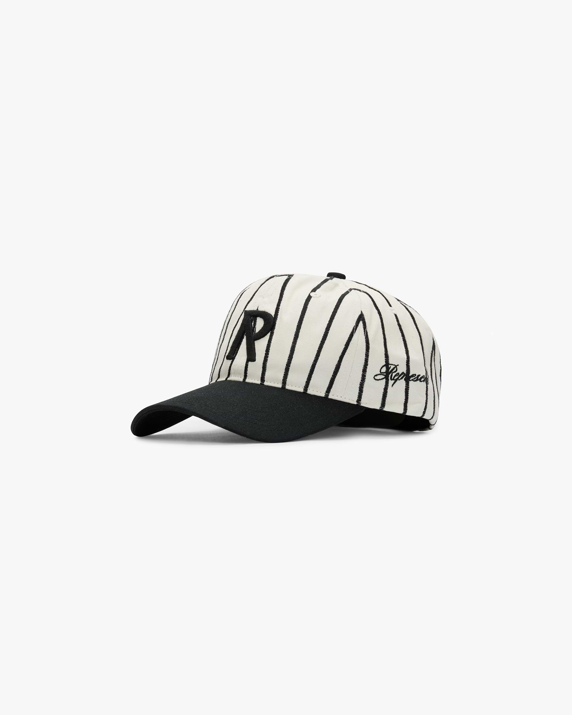 Initial Stripe Cap - Antique White