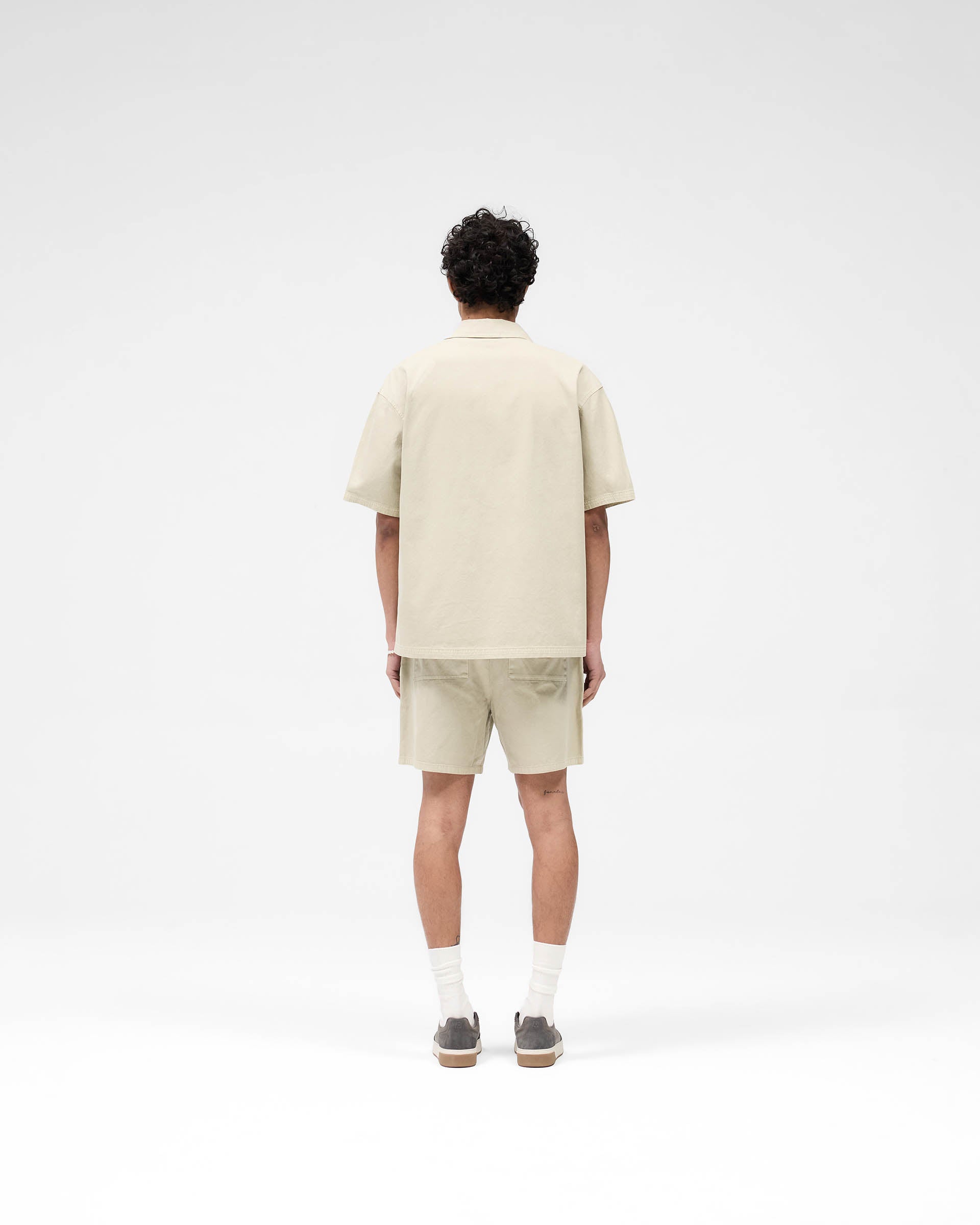 Cotton Tailored Short - Beige
