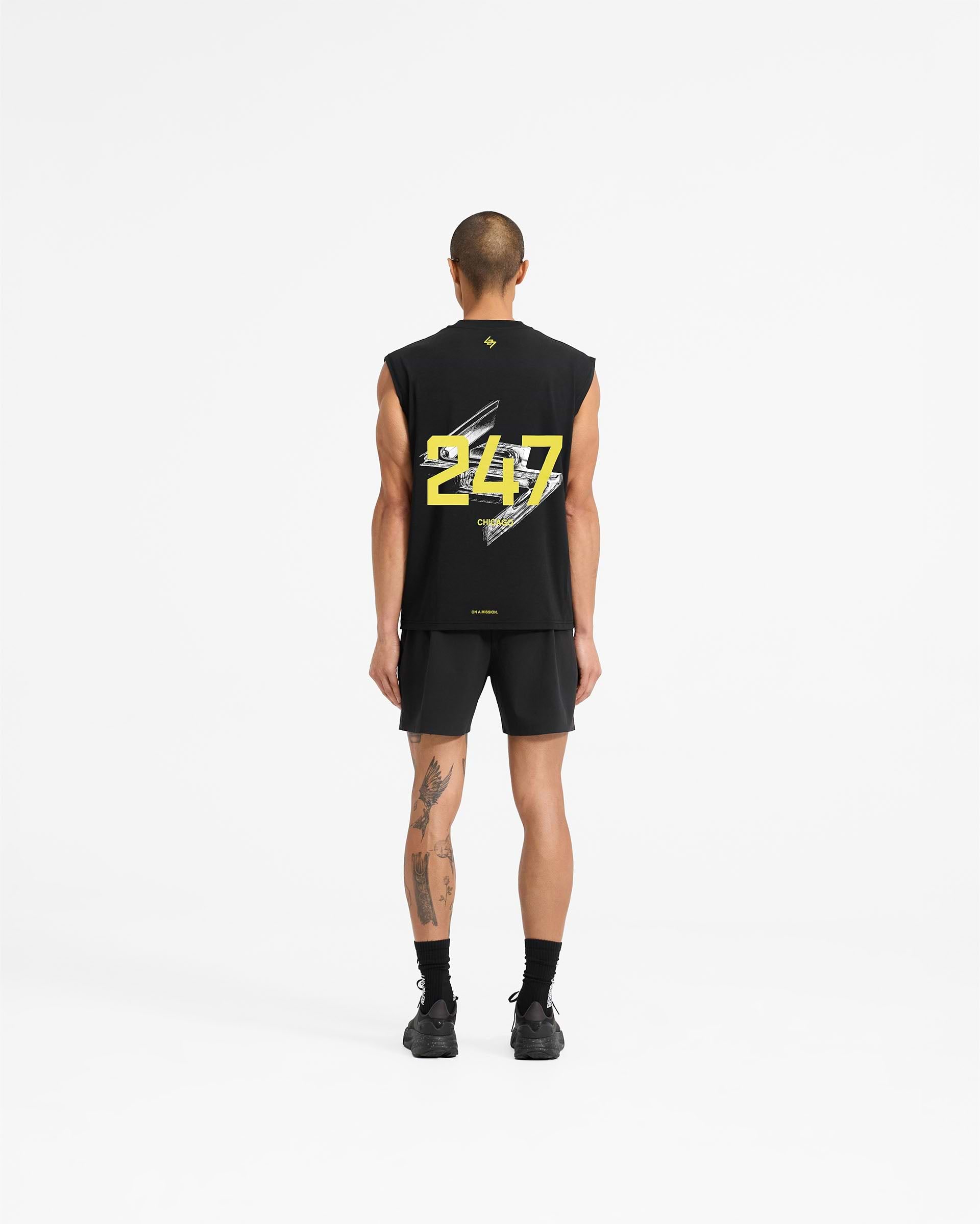 247 Chicago Oversized Tank - Jet Black