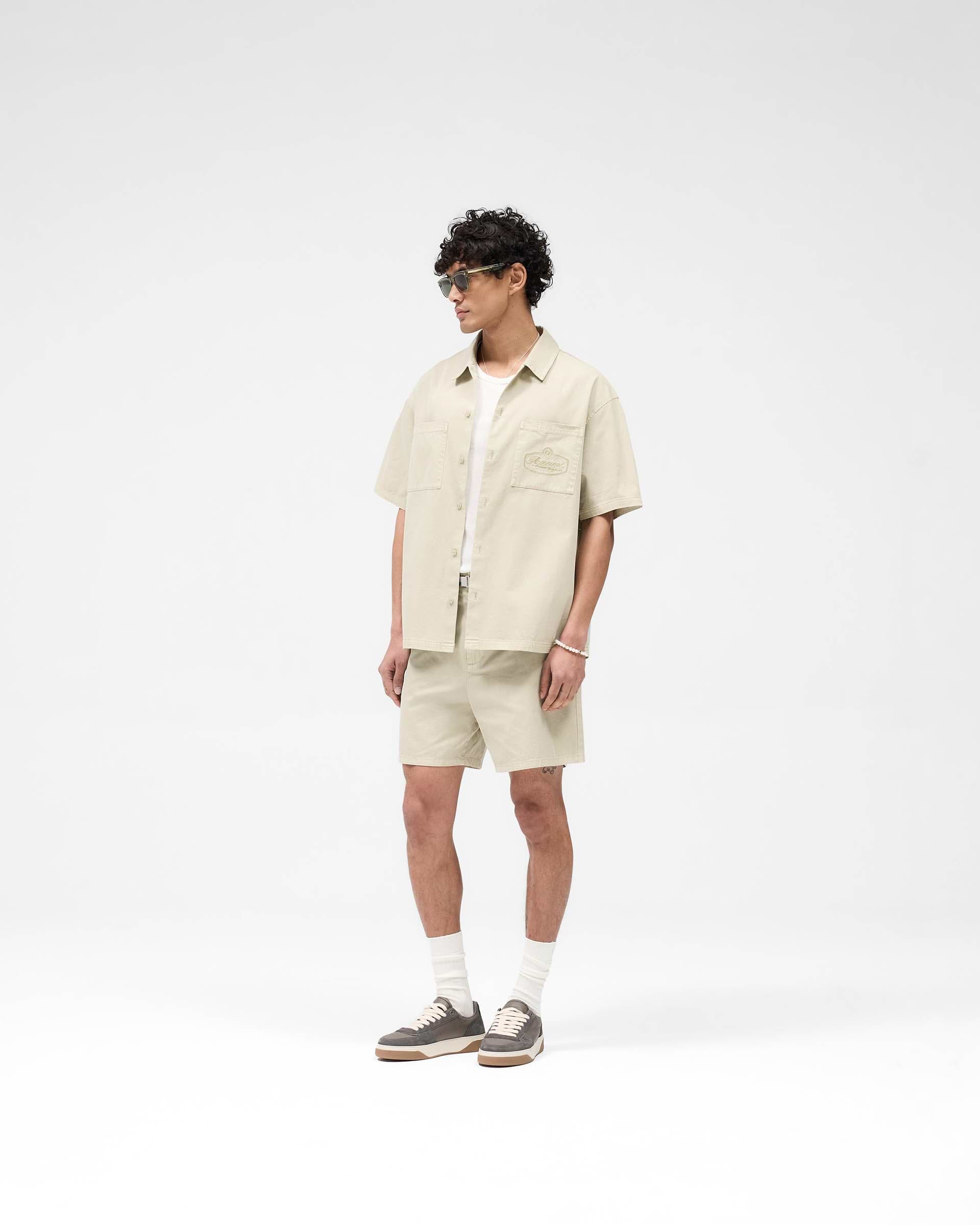Cotton Tailored Short - Beige