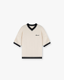 Script Embroidered Knit