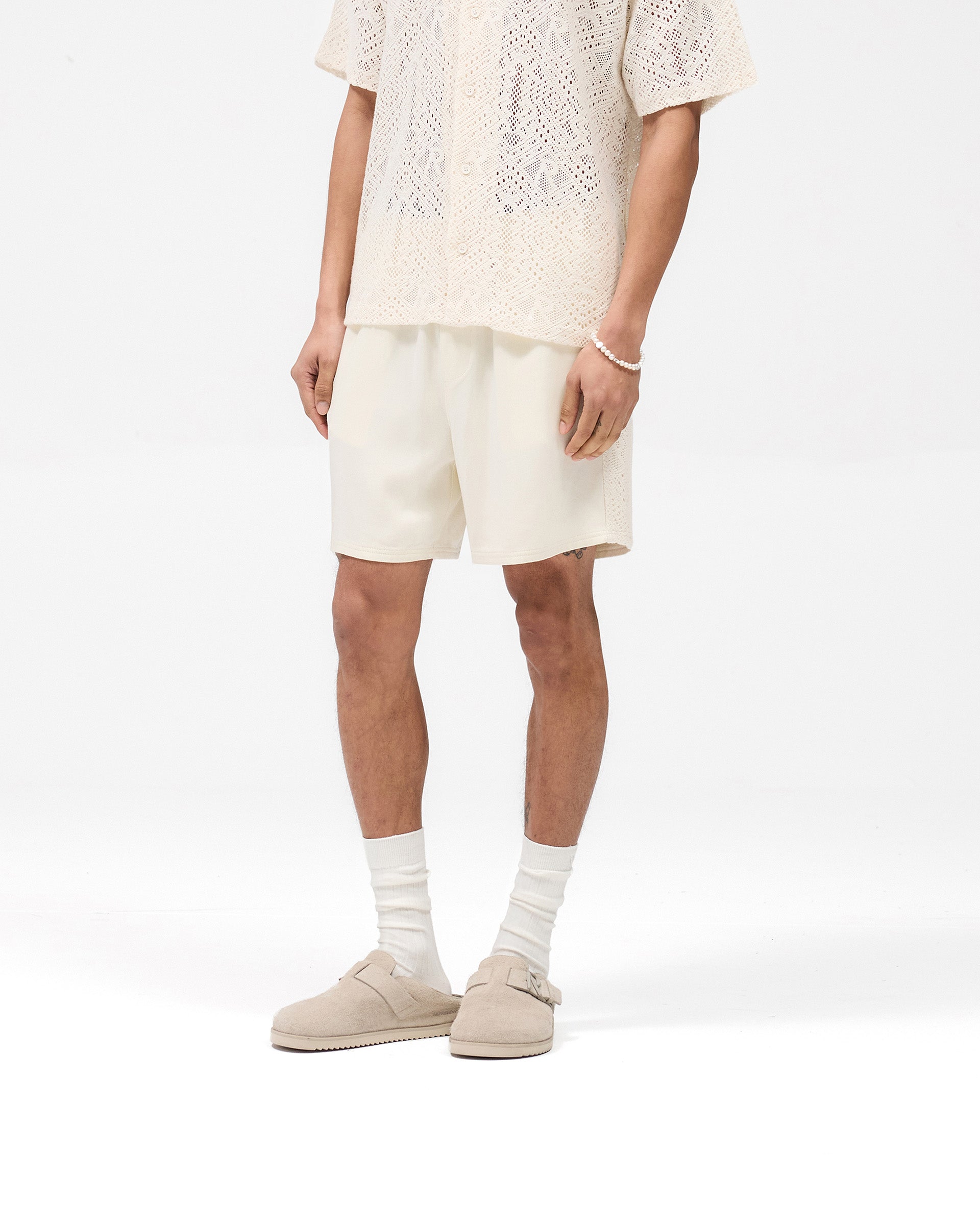 Knitted Panel Short - Antique White