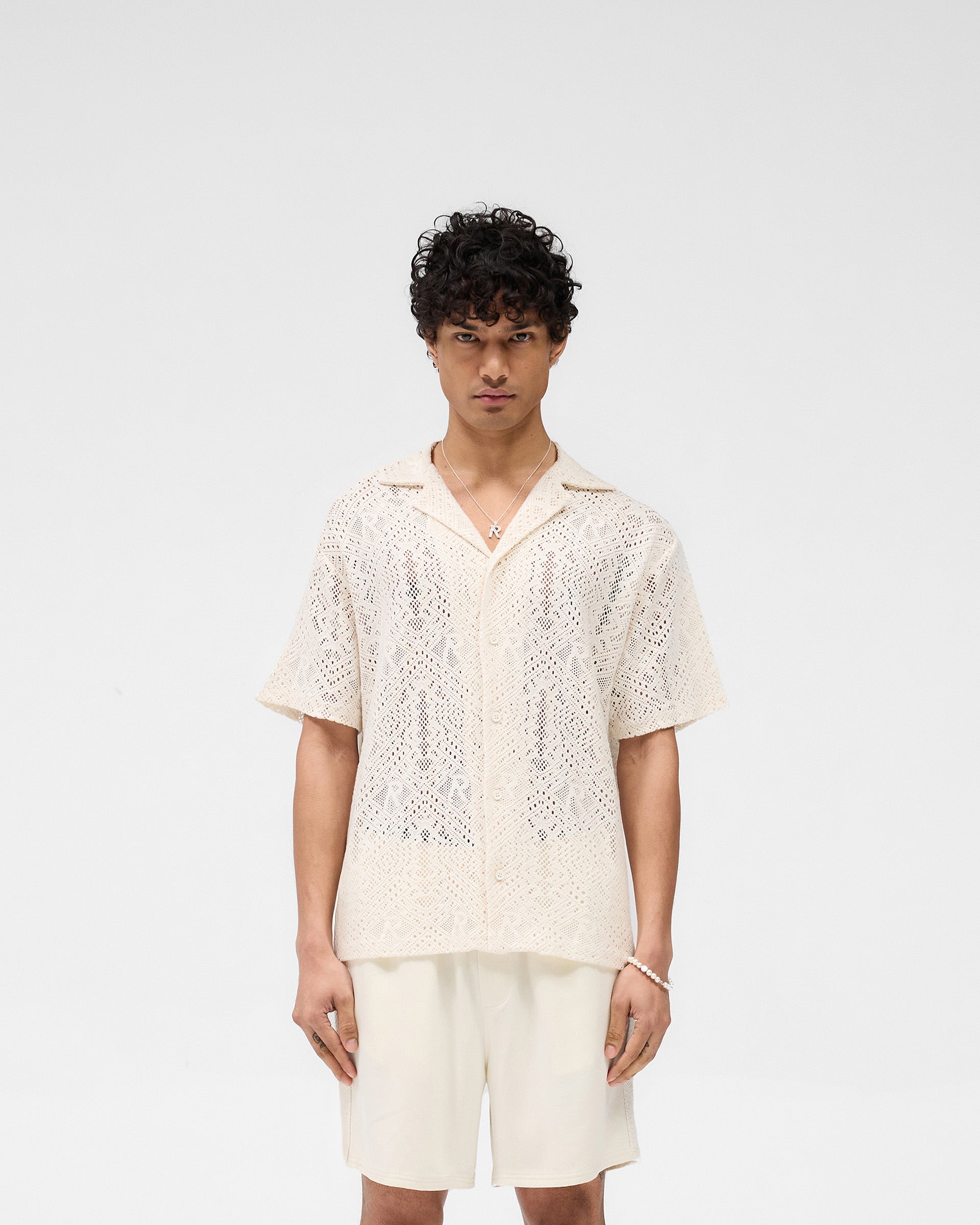All Over Crochet Shirt - Off White