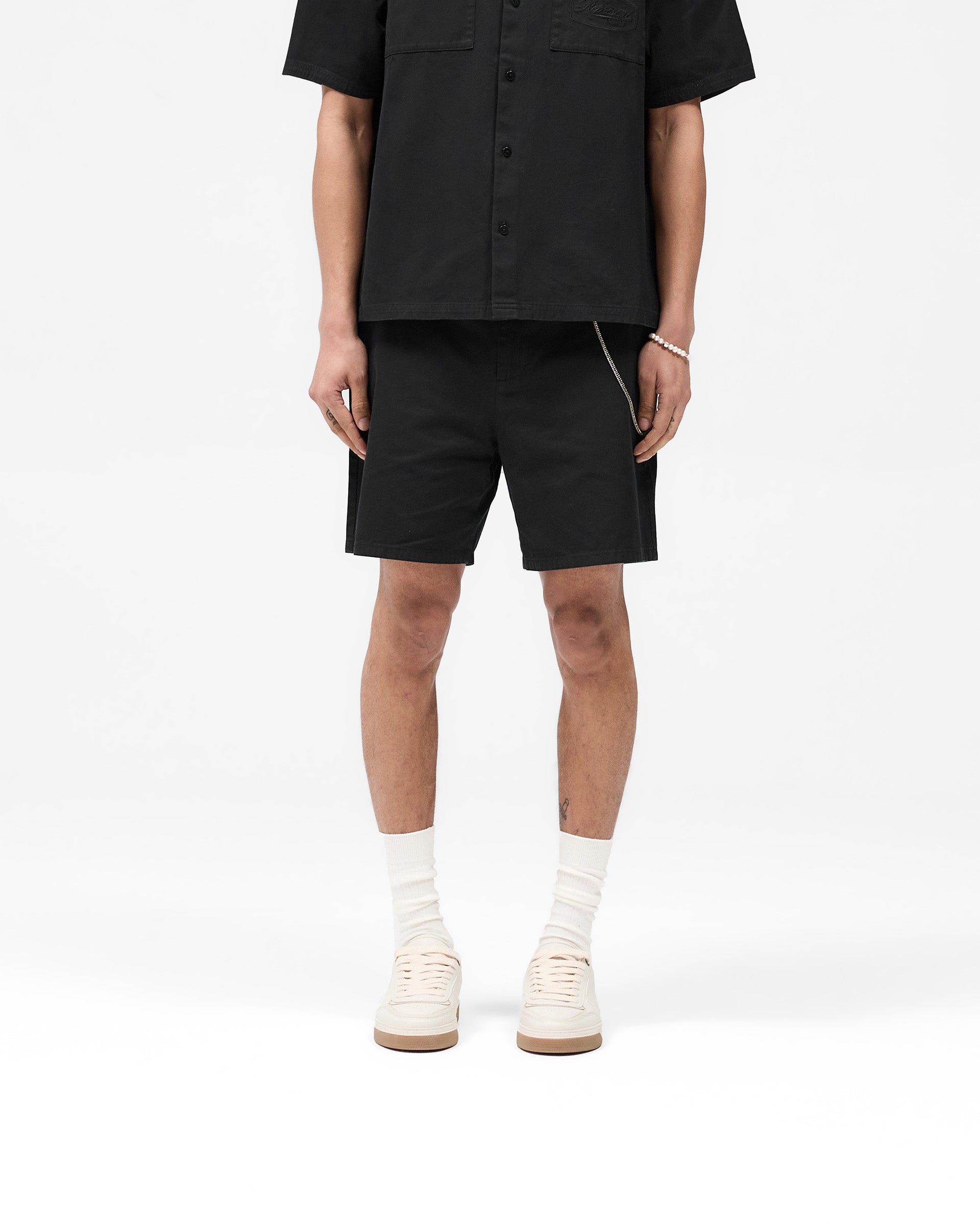Cotton Tailored Short - Jet Black