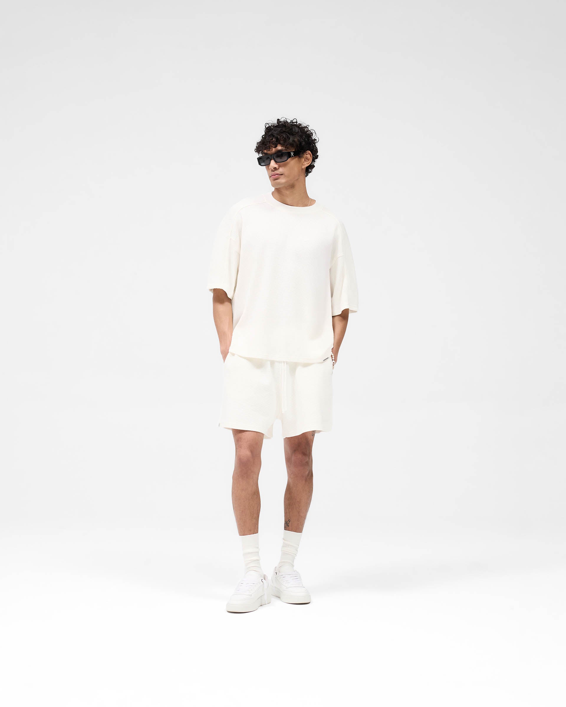 Waffle Shorts - White