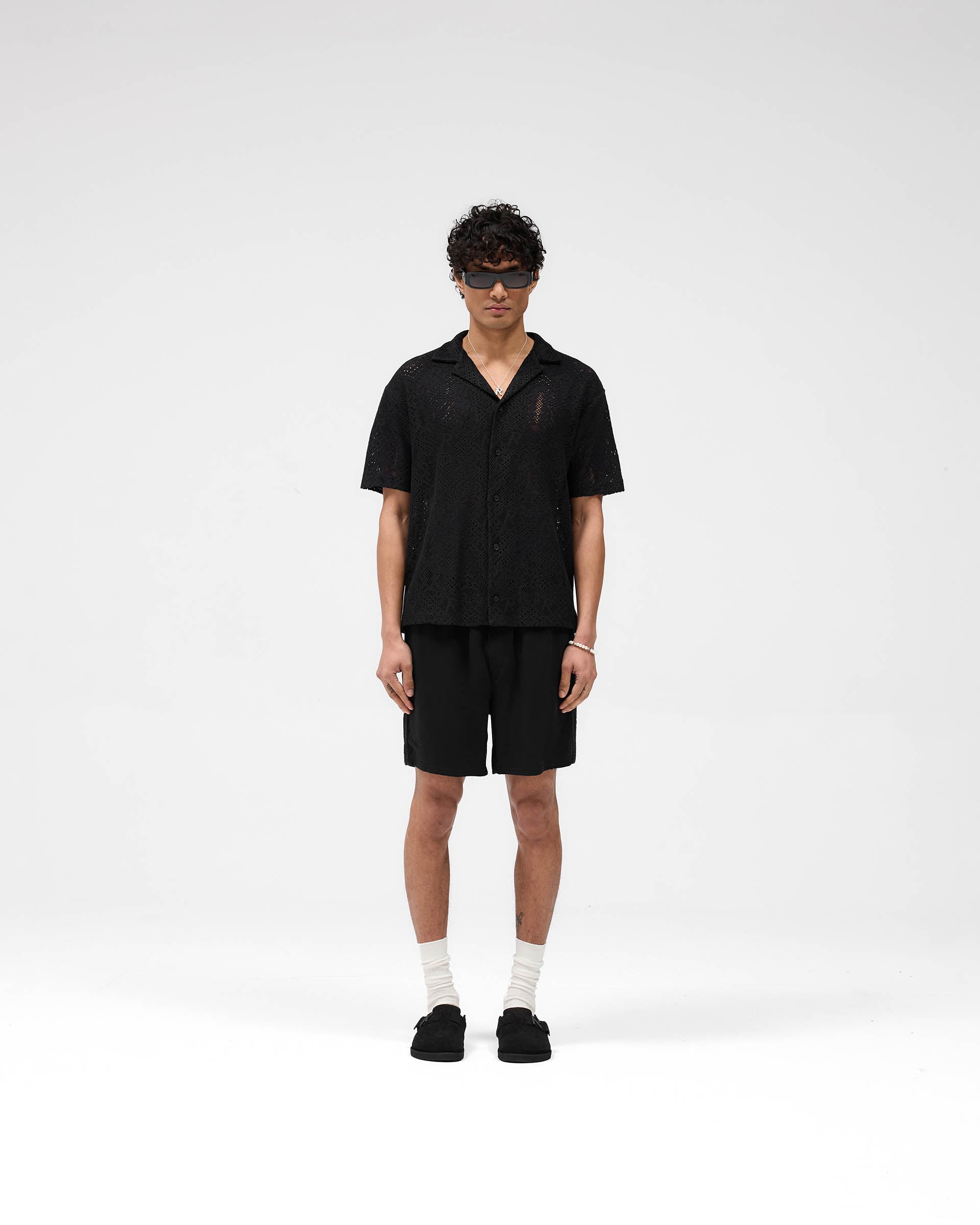 Knitted Panel Short - Black