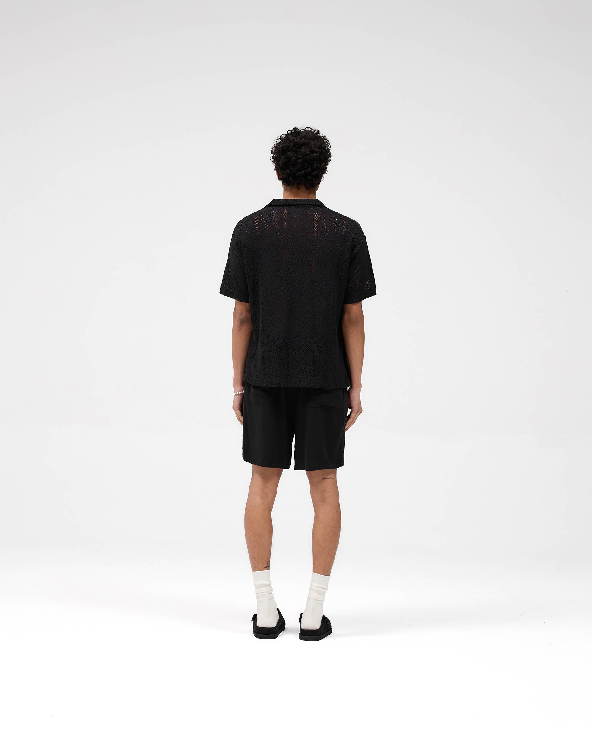 Knitted Panel Short - Black