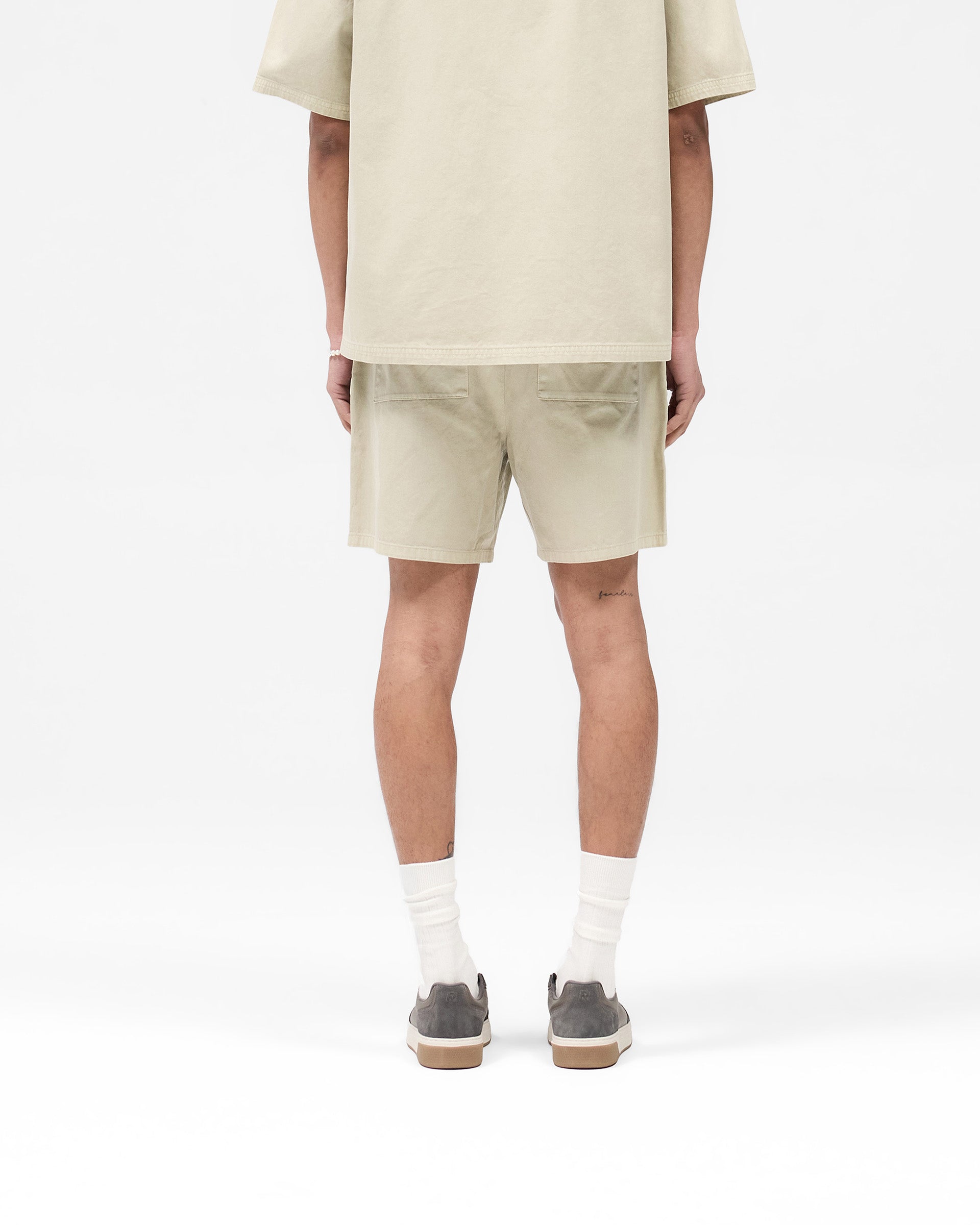Cotton Tailored Short - Beige