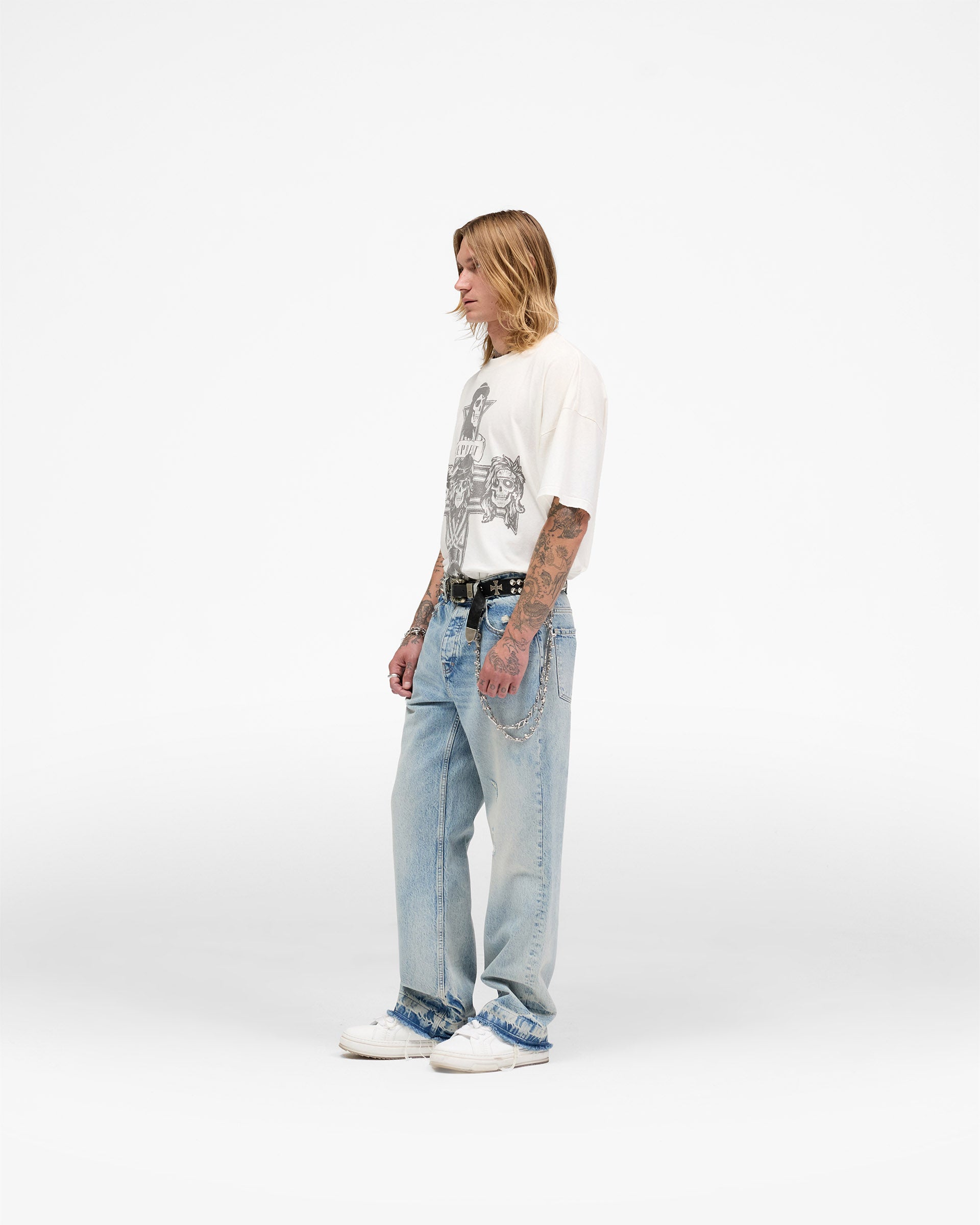 Represent X Guns N' Roses Denim Jeans - Light Vintage Blue