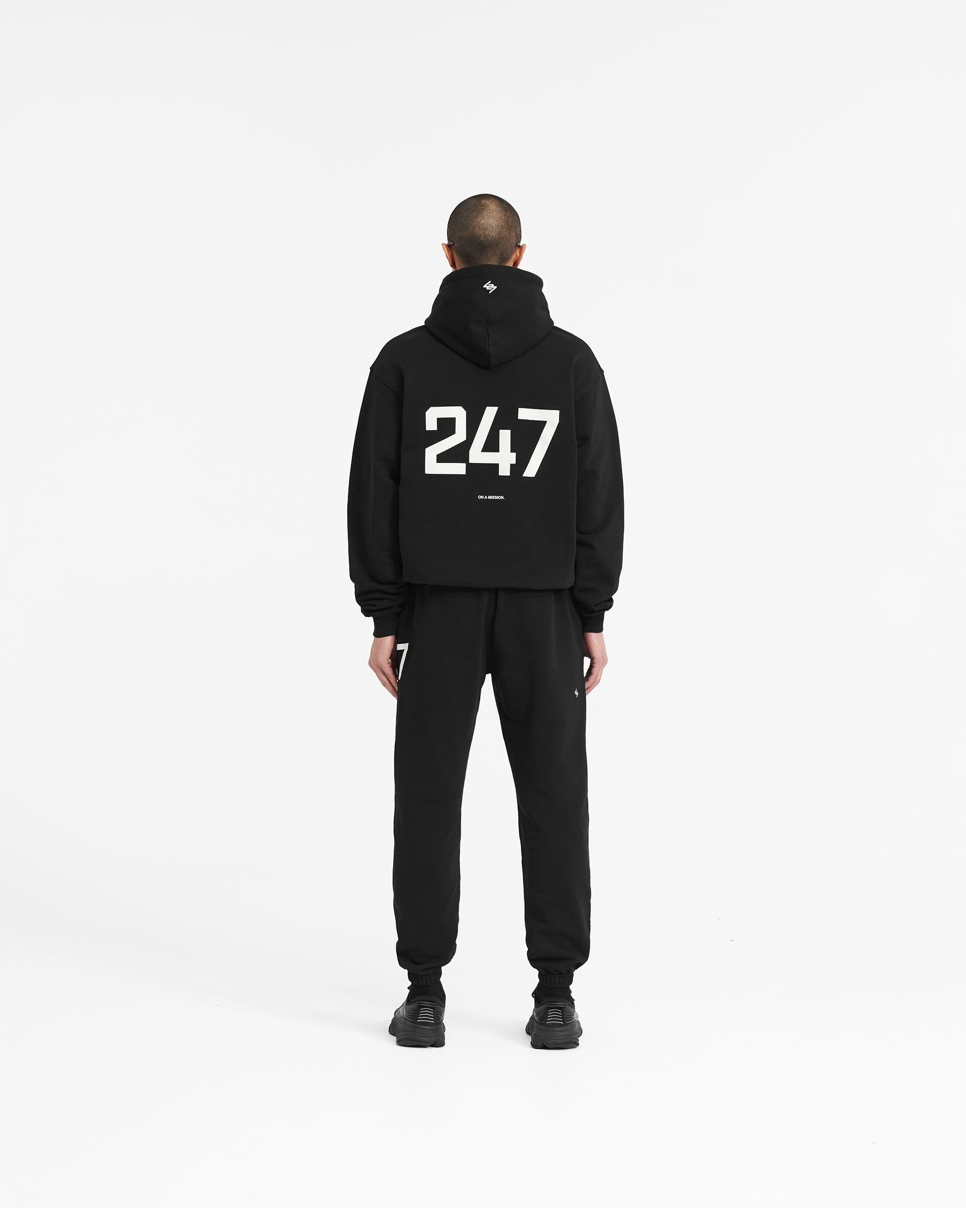 247 Oversized Hoodie - Jet Black