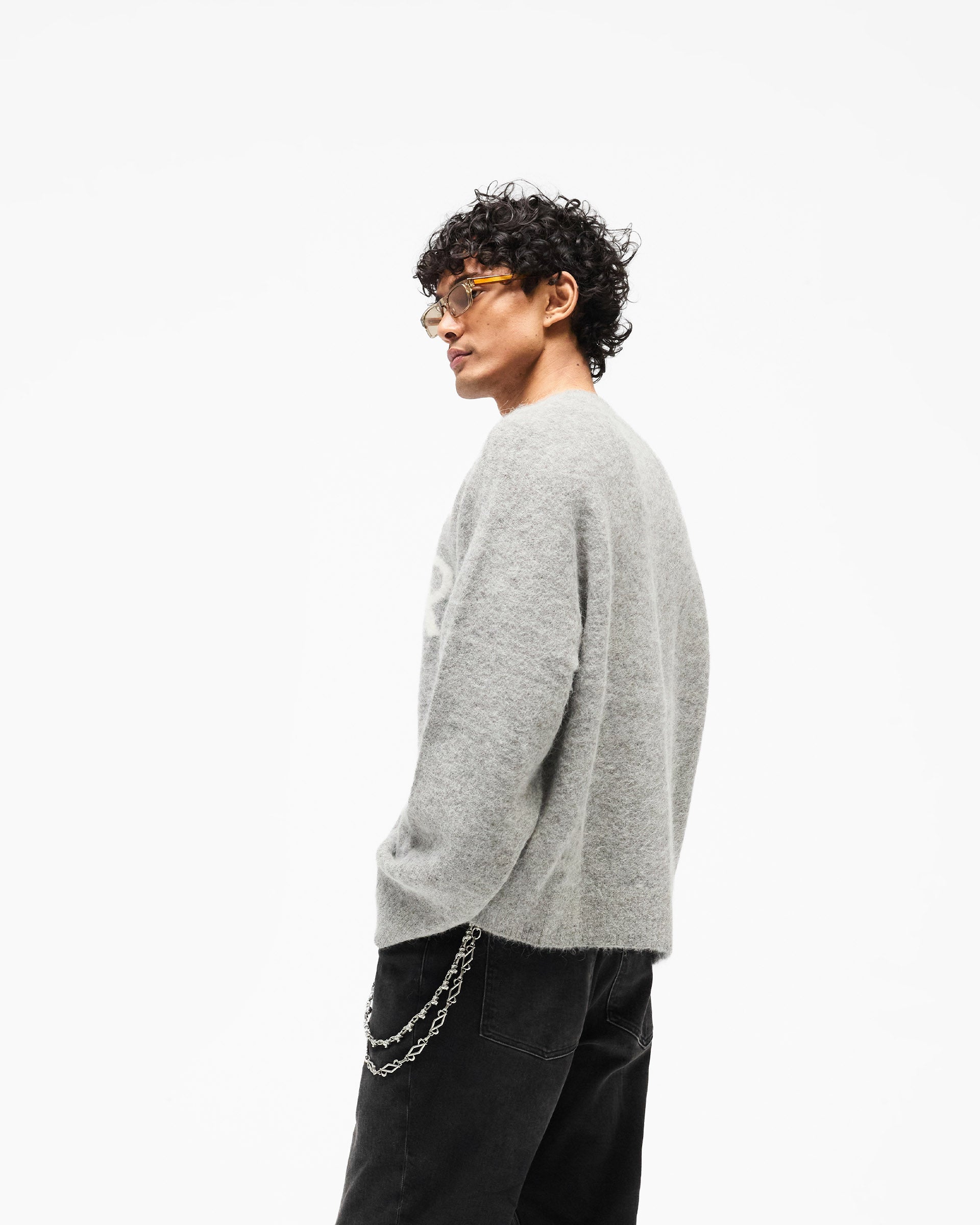 Logo Knit Sweater - Grey