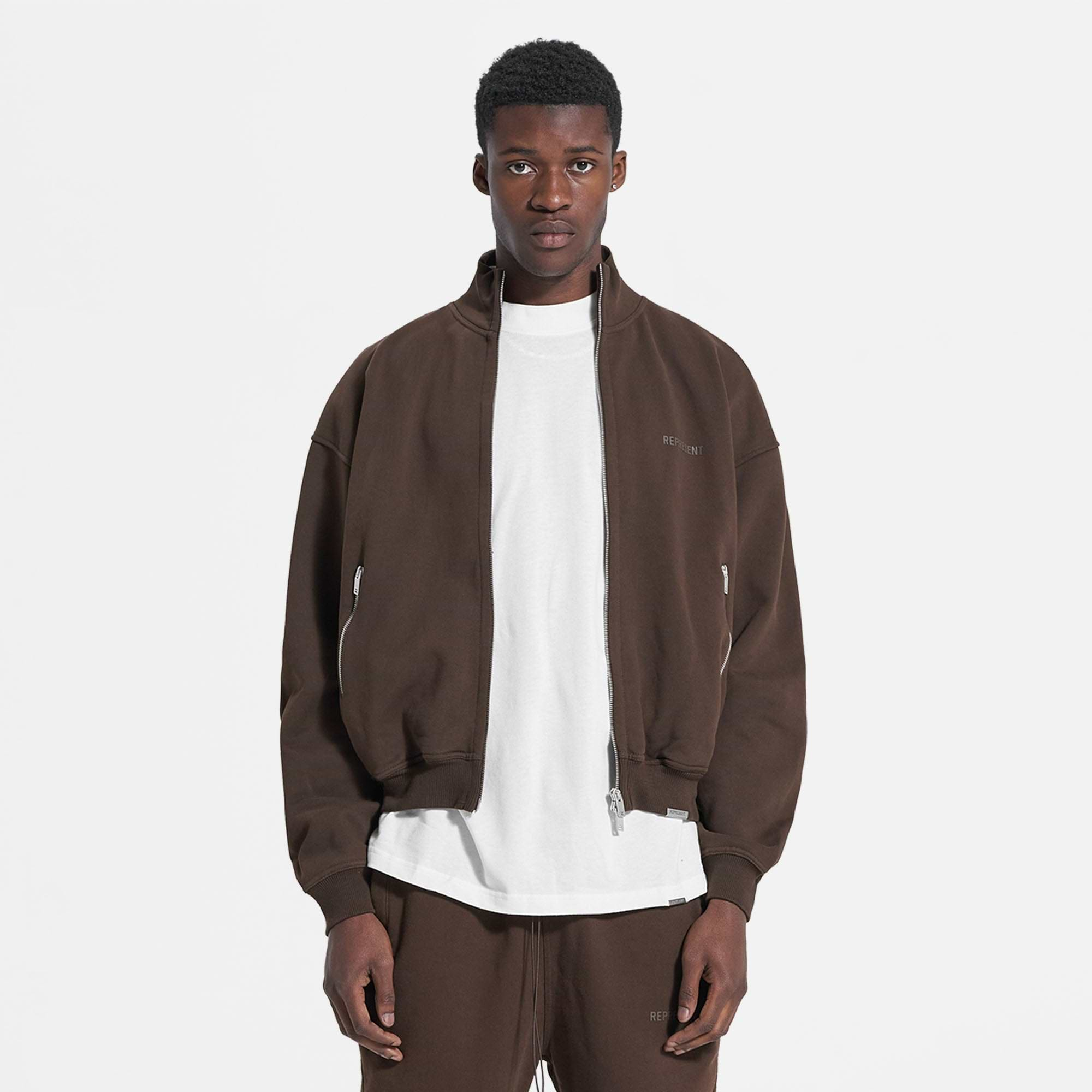 Blank Track Jacket - Vintage Brown