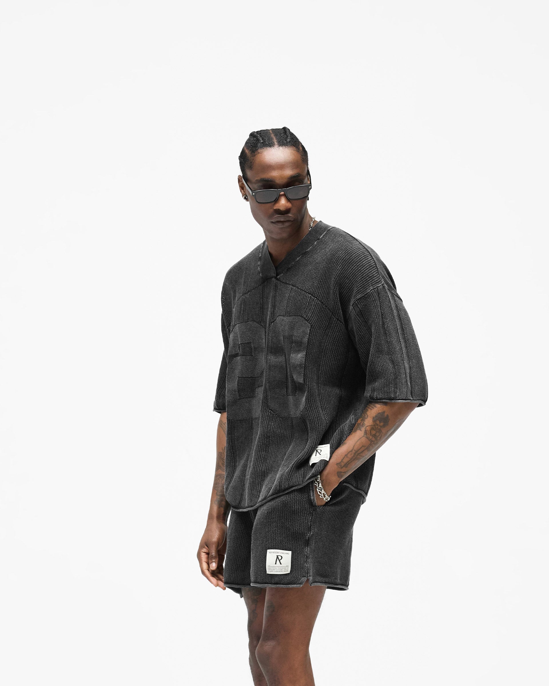 Knitted Varsity Jersey - Vintage Grey