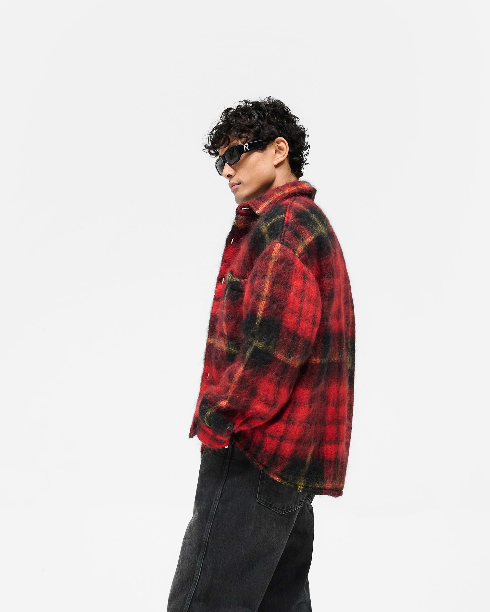 Mohair Overshirt - Red Check