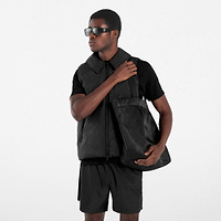 All Over Logo Collared Gilet - Black