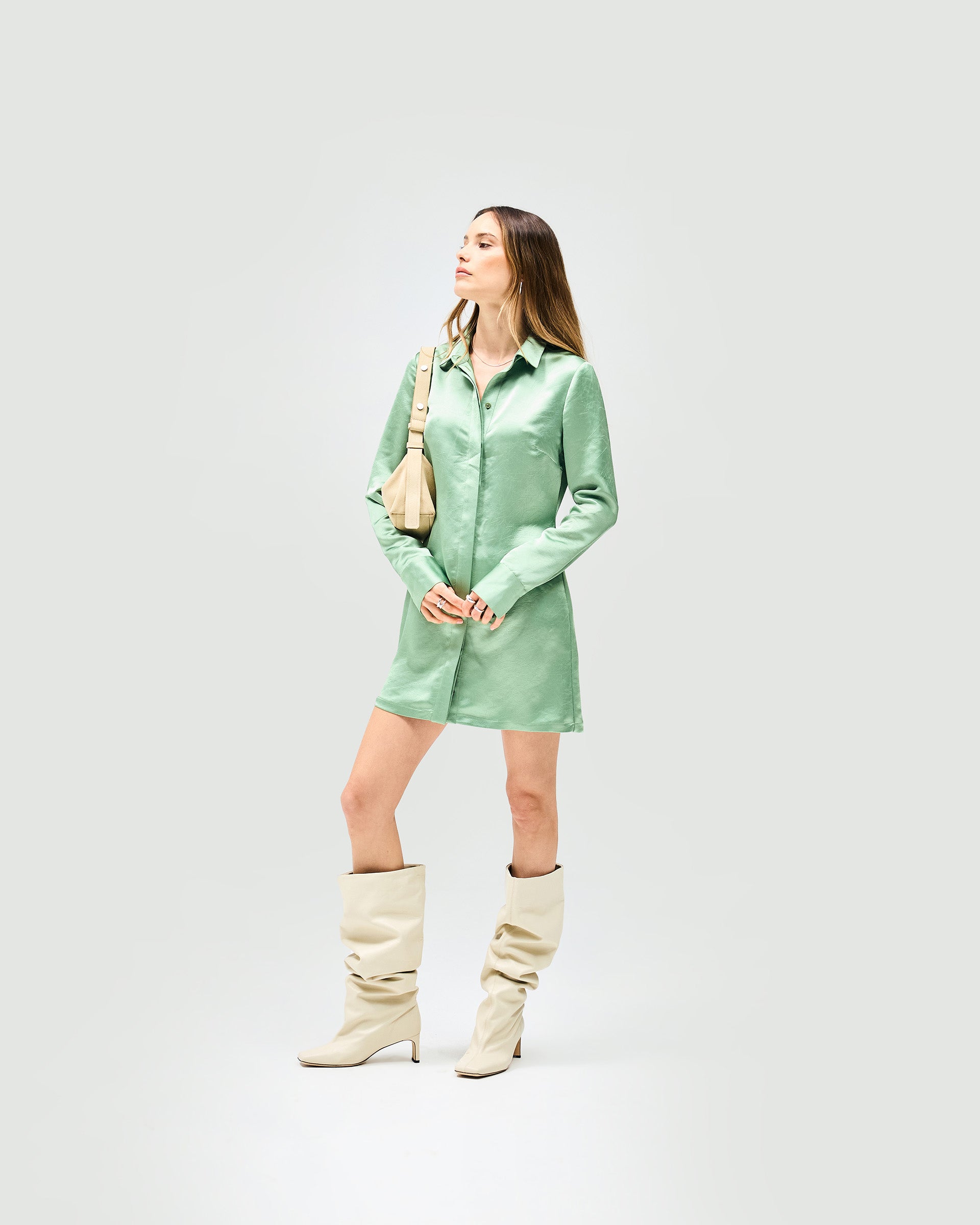 Vision Mini Dress - Basil