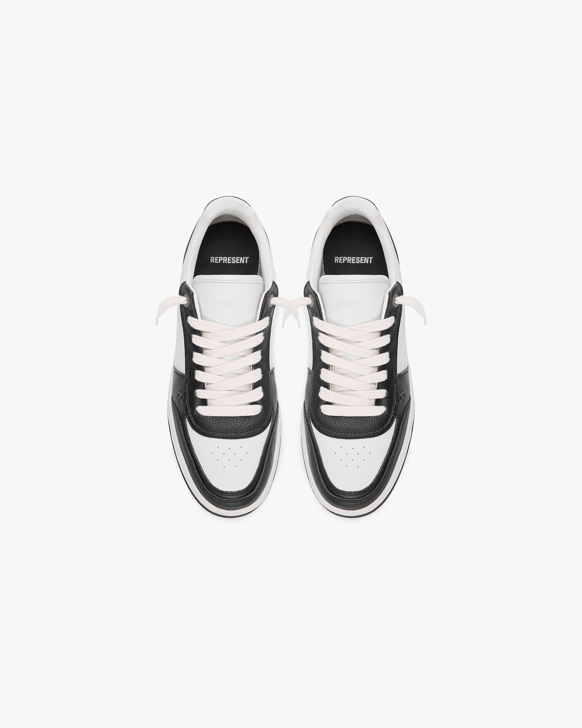 Initial Sneaker - Leather - Black Vintage White