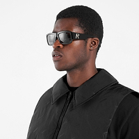 All Over Logo Collared Gilet - Black