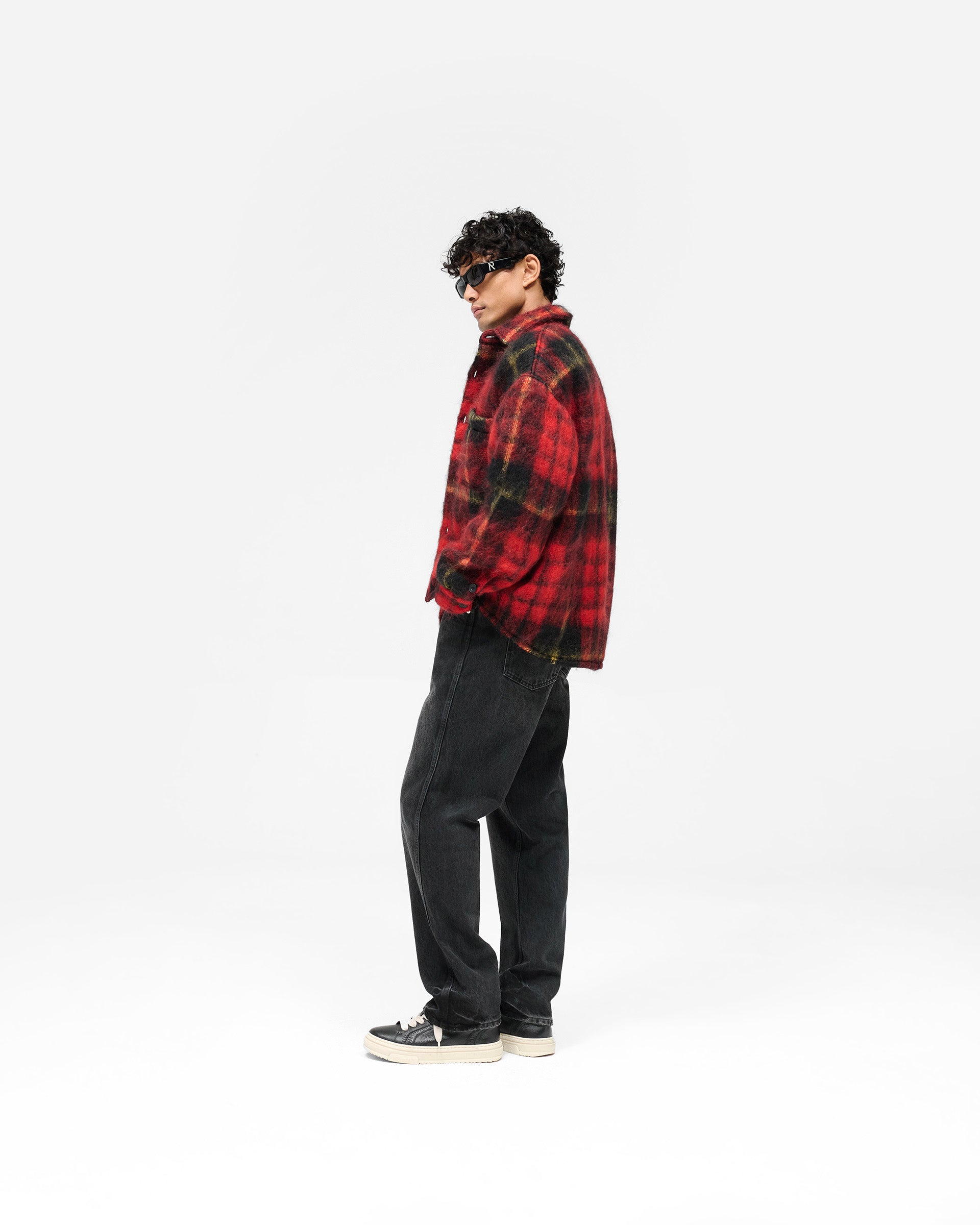 Mohair Overshirt - Red Check