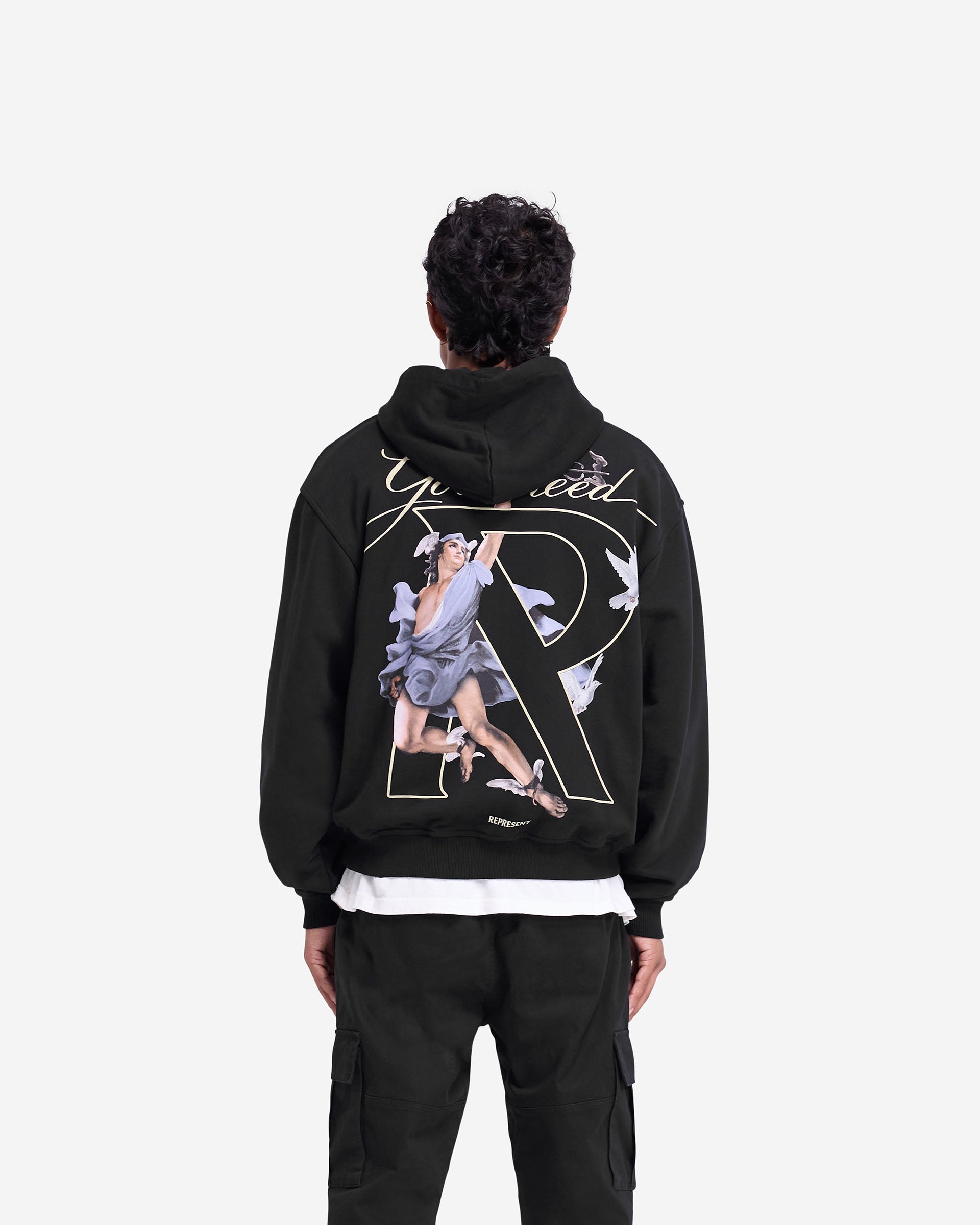Hermes Zip Hoodie - Jet Black | REPRESENT