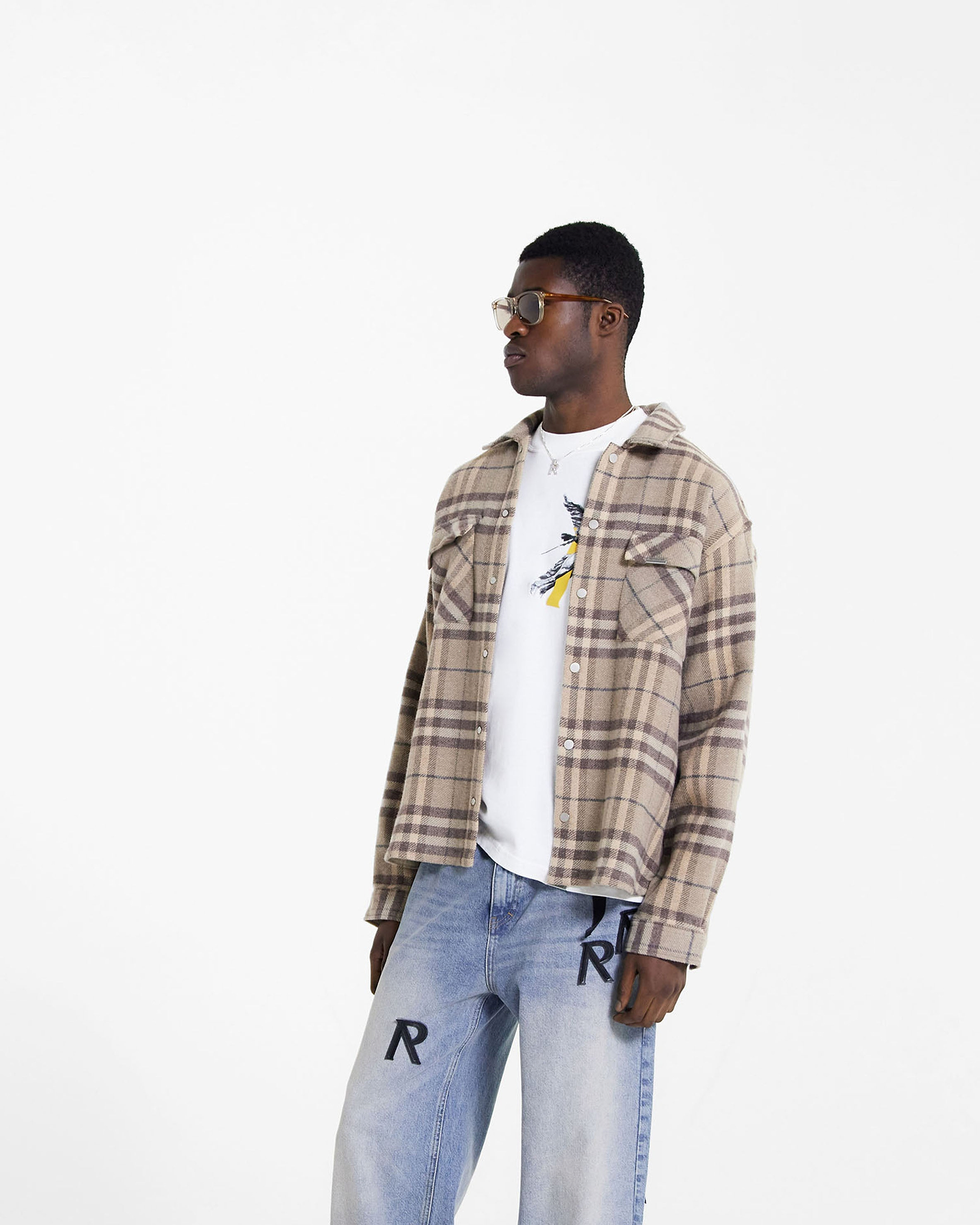 Heavyweight Initial Flannel Shirt - Hazel