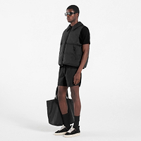 All Over Logo Collared Gilet - Black